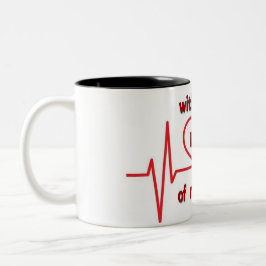 Mit jedem Schlag Zweifarbige Tasse