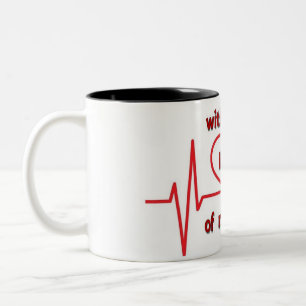 Mit jedem Schlag Zweifarbige Tasse