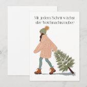 Mit jedem Schritt wächst der Weihnachtszauber Dankeskarte (Vorne/Hinten)