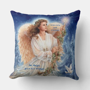 Mit jedem Soul im Himmel Glitzer Damask Kissen