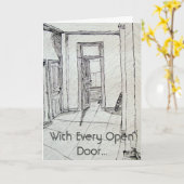 Mit jeder offenen Tür… Karte (Gelbe Blume)