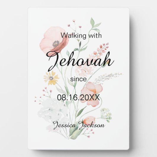 Mit Jehova wandeln seit der Taufe Fotoplatte (Vorderseite)