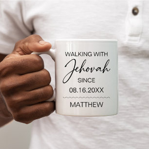 Mit Jehova Wandeln Seit Schwarz und Weiß Kaffeetasse