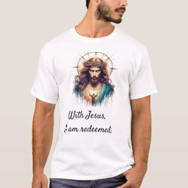 Mit Jesus bin ich erlöst Emotional Luxury T - Shir T-Shirt