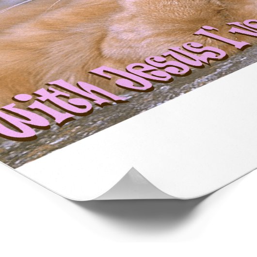 Mit JESUS Got ich es lecken Poster (Ecke)