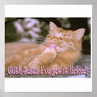 Mit JESUS Got ich es lecken Poster