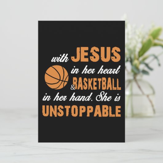 mit Jesus in ihren Basketball-T - Shirt (Stehend Vorderseite)