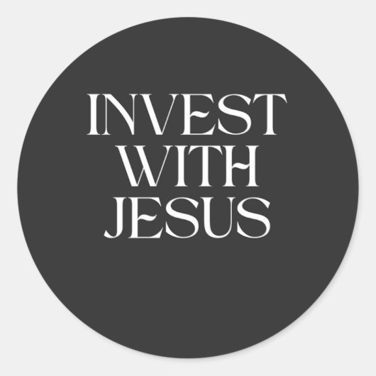 Mit Jesus investieren Aufkleber (Vorderseite)
