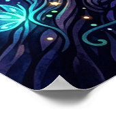 Mit Juwelen besetztes Chamäleon-Design-Wandposter Poster (Ecke)