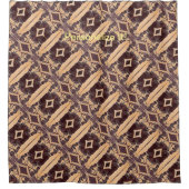 Mit Kacheln geflieste, "Mondlandschaft" Mann im Mo Duschvorhang (Vorderseite)