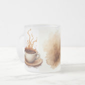 Mit Kaffee befleckt Mattglastasse (Vorderseite Links)