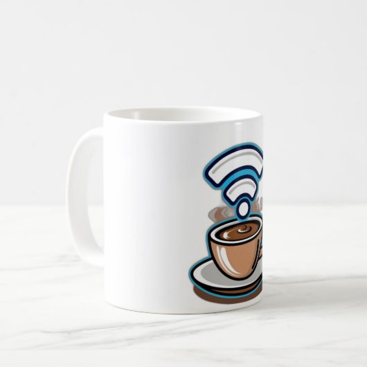 Mit Kaffee gespeist, Wi-Fi verbunden Kaffeetasse (Vorderseite Links)