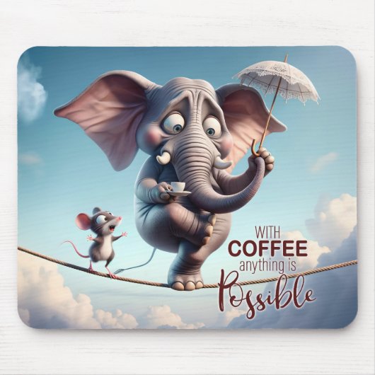 Mit Kaffee ist alles möglich Mousepad (Vorne)