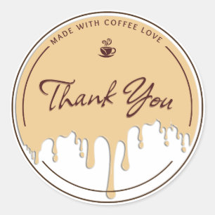 Mit Kaffee Liebe Gemacht Danke Aufkleber