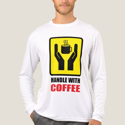 Mit Kaffee umgehen Tri-Blend Shirt (Vorderseite)
