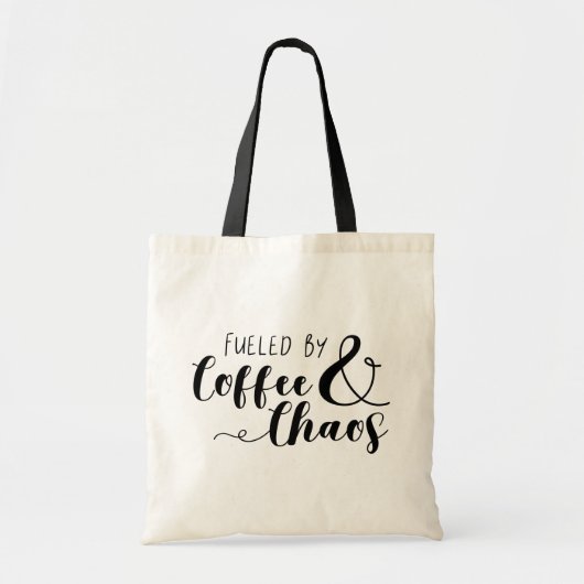 Mit Kaffee und Chaos gespeist Tragetasche (Vorne)