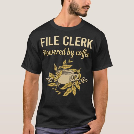 Mit Kaffee versorgt - Dateimanager T-Shirt (Vorderseite)