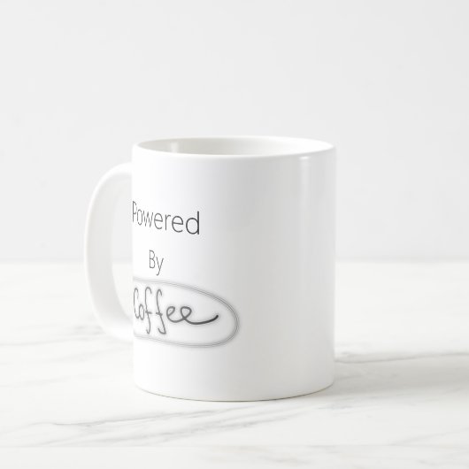 Mit Kaffee versorgt Kaffeetasse (Vorderseite Links)