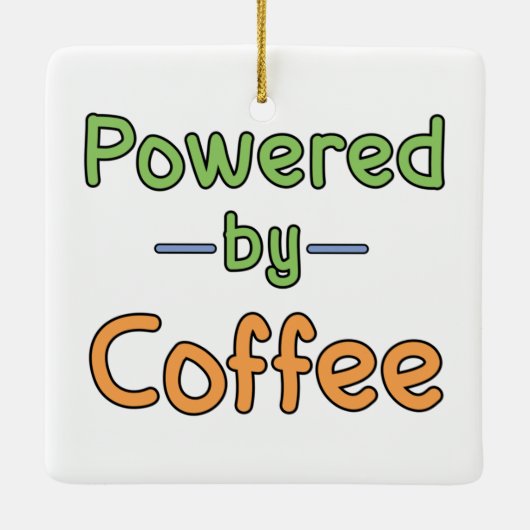 Mit Kaffee versorgt Keramikornament (Rückseite)