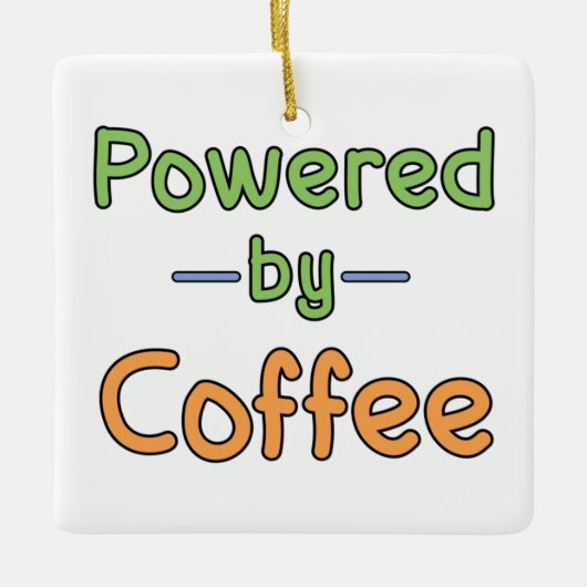 Mit Kaffee versorgt Keramikornament (Vorderseite)