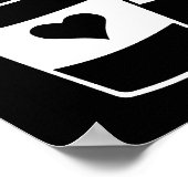 Mit Kaffee versorgt Poster (Ecke)