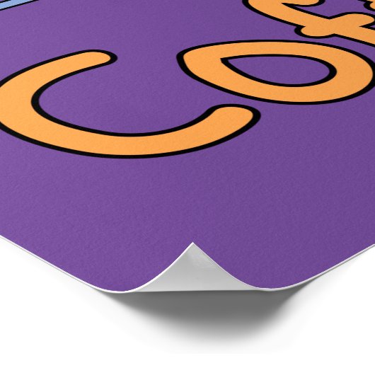 Mit Kaffee versorgt Poster (Ecke)