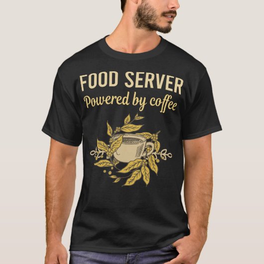 Mit Kaffee versorgt - Server T-Shirt (Vorderseite)