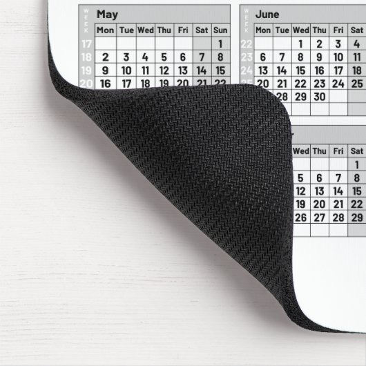 mit Kalender- und Wochennummerierung 2022 - Maus-P Mousepad (Ecke)