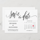 mit Kalenderkarte Einladung (Vorne/Hinten)