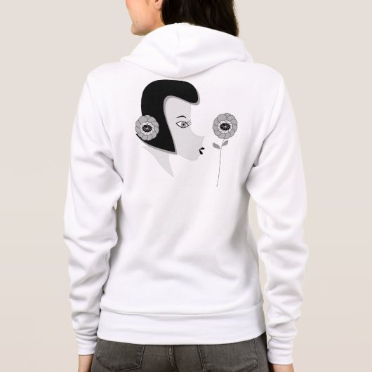 mit Kapuze Damen des Schweiss-Shirts zippered Hoodie (Rückseite)