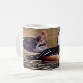 Mit Kapuze Merganser-Tasse Kaffeetasse (Vorderseite Links)