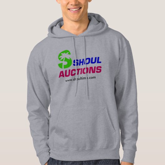 Mit Kapuze Sweatshirt, grau Hoodie (Vorderseite)