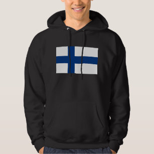 Mit Kapuze Sweatshirt mit Flagge von Finnland