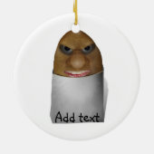 Mit Kartoffeln spielen - Die Kartoffelnase Keramikornament (Hinten)