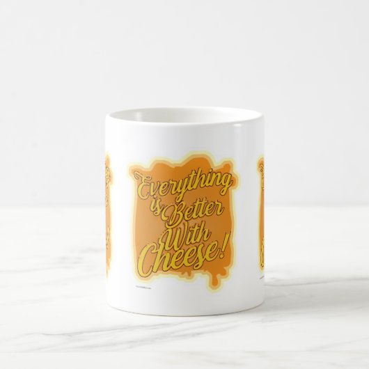 Mit Käse ist alles besser. Funny Motto Kaffeetasse (Mittel)