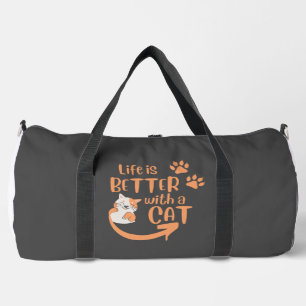 Mit Katze ist das Leben besser Duffle Bag