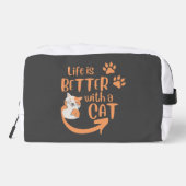 Mit Katze ist das Leben besser Waschbeutel (Rückseite)