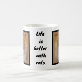Mit Katzen ist das Leben besser |Benutzerdefiniert Kaffeetasse (Mittel)