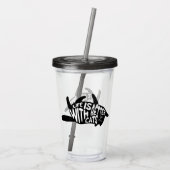 Mit Katzen ist das Leben besser | Fun Cat Typograf Acryltrinkbecher (Rückseite)