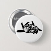 Mit Katzen ist das Leben besser | Fun Typografie Button (Vorne & Hinten)