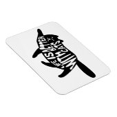 Mit Katzen ist das Leben besser | Fun Typografie Magnet (Rechte Seite)