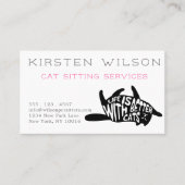 Mit Katzen ist das Leben besser | Katze oder Haust Visitenkarte (Vorderseite)