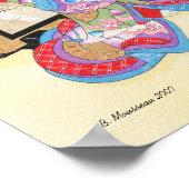 Mit Katzen spielen Ukiyos Print Moussart Poster (Ecke)