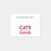 Mit Katzen und Kaffee versorgt Post-it Klebezettel (Vorderseite)