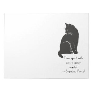 Mit Katzen verbrauchte Zeit ist nie verschwendet k Notizblock