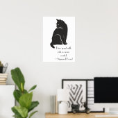 Mit Katzen verbrauchte Zeit ist nie verschwendet k Poster (Heimbüro)