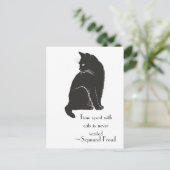 Mit Katzen verbrauchte Zeit ist nie verschwendet k Postkarte (Stehend Vorderseite)