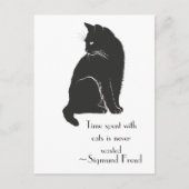 Mit Katzen verbrauchte Zeit ist nie verschwendet k Postkarte (Vorderseite)