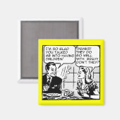 Mit Kindern Funny Retro Kühlschrankmagnet Spaß (Vorderseite/Rückseite)