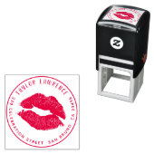 Mit Kiss Lips versiegelt Name und Rücksendeadresse Permastempel (Beispiel)
